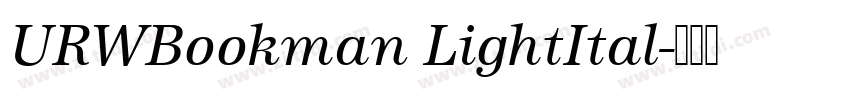 URWBookman LightItal字体转换